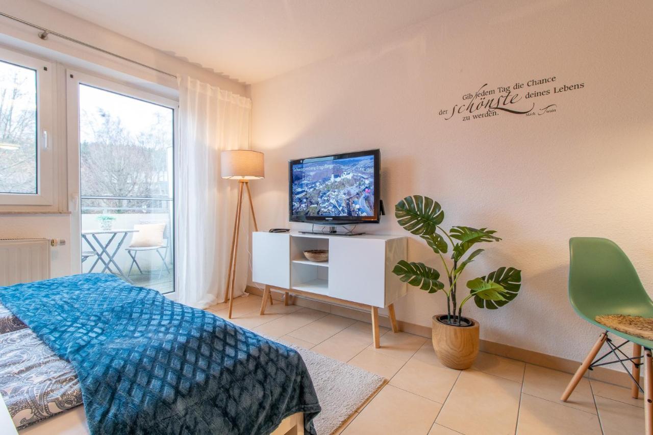 Modernes Apartment Im Gruenen I Balkon I Wlan I Stellplatz 슈바르첸베르크 외부 사진